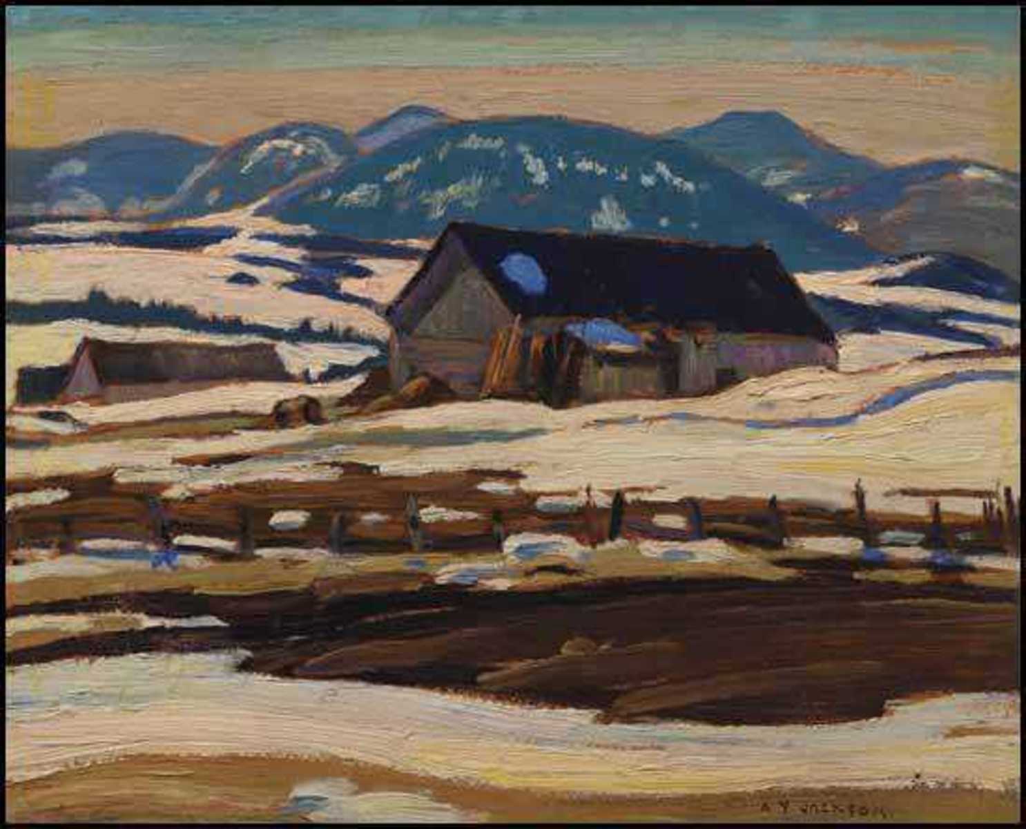 Farm Buildings In Spring, Co. Charlevoix - 1928