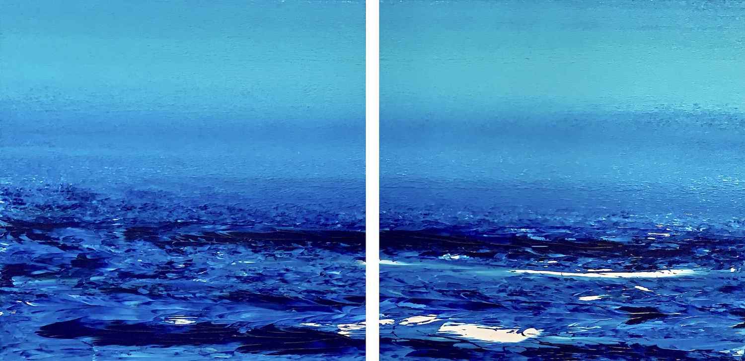 Watching the Waves Diptych
