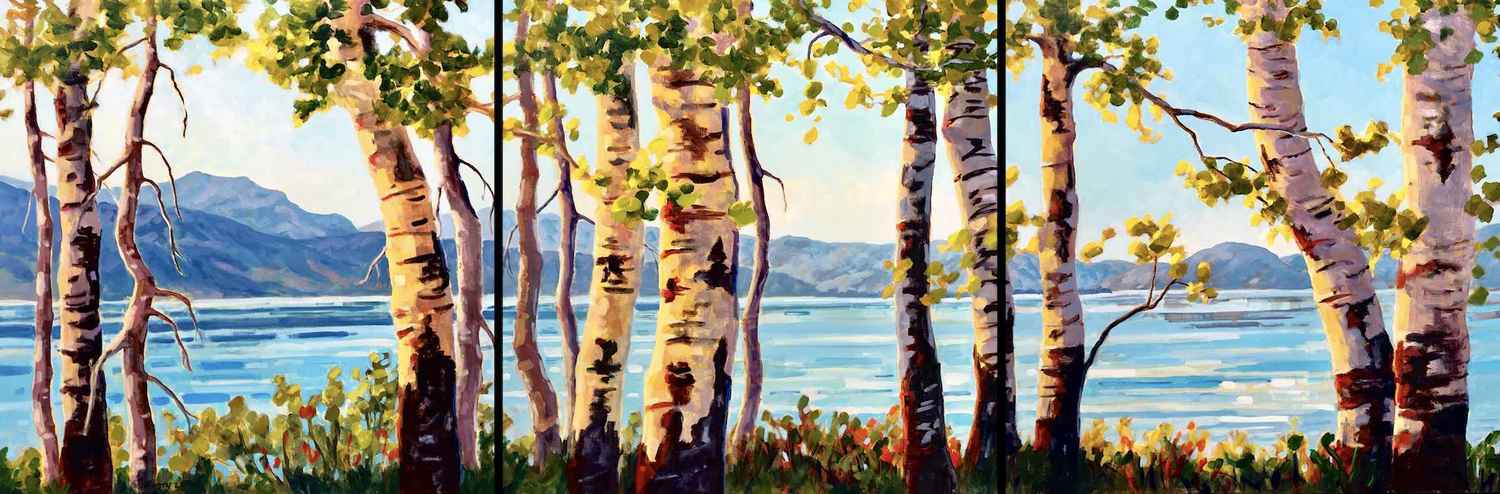 Birch Patterns Triptych