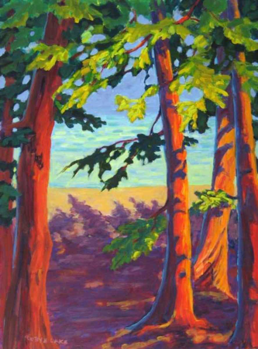 Cedars, Mabel Lake (plein air)