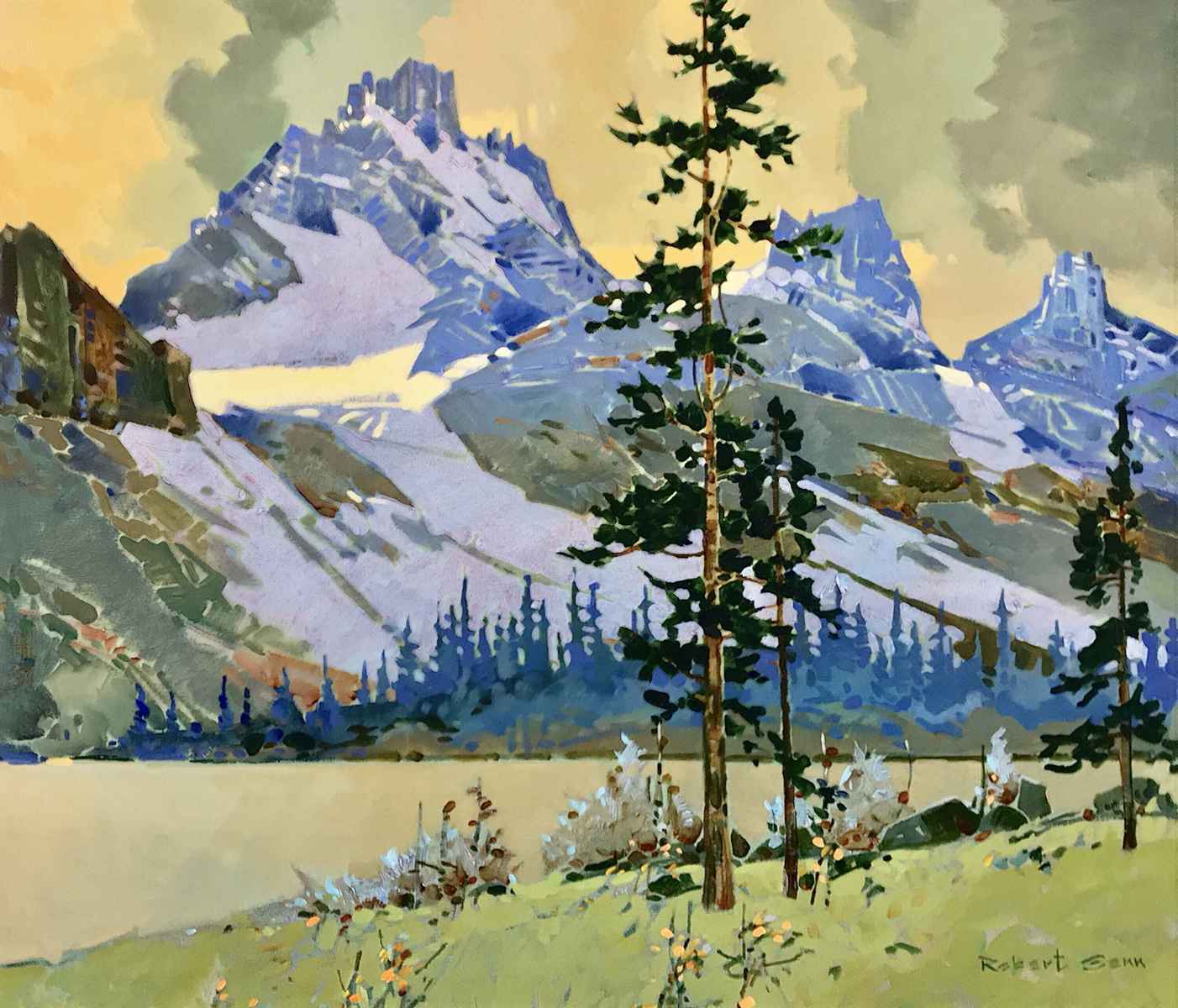 Bastion Peak, Turret Mountain, and Mt. Geikie, Jasper