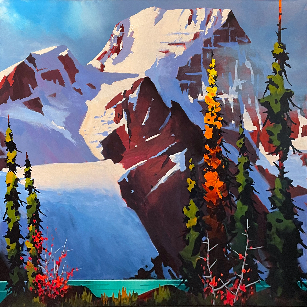 Early Snow Cover at Mt. Robson