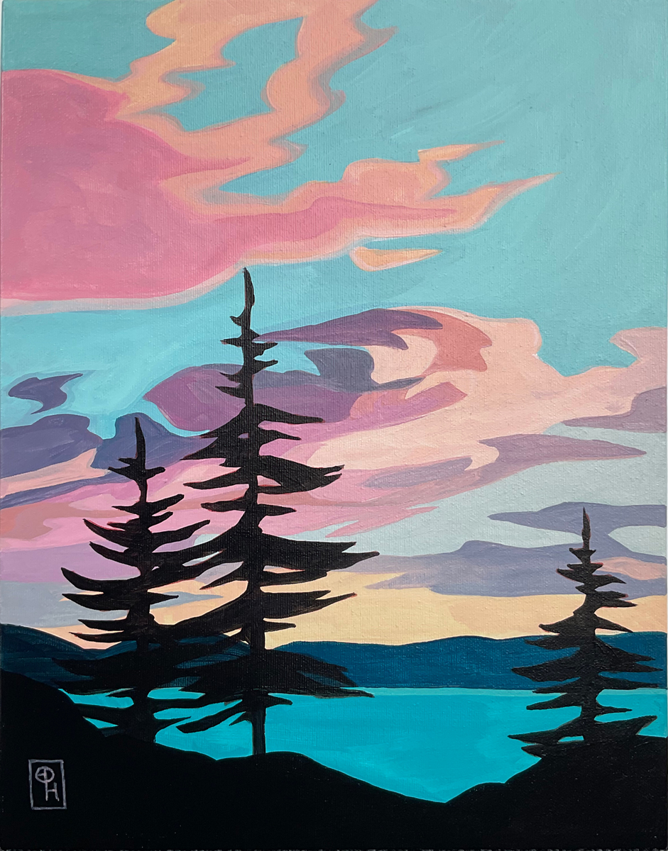 Soft Sky Over the Lake