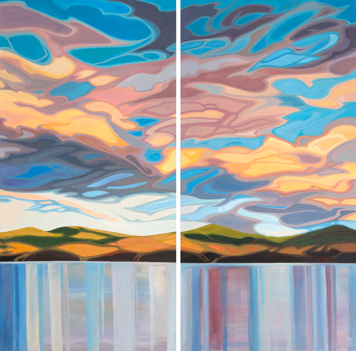 Land of Moving Colour (diptych)