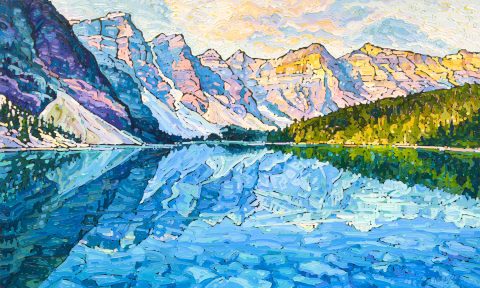 Sunrise Reflections Over Moraine Lake