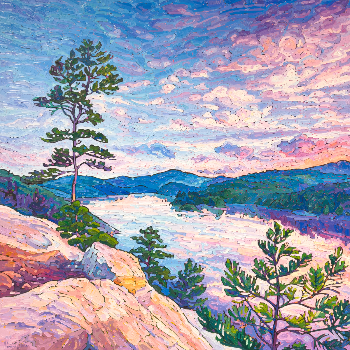 Wolf Lake Under a Painted Sky